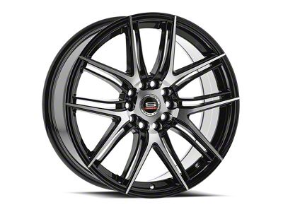 Spec-1 SP-56 Gloss Black and Machined 5-Lug Wheel; 17x7.5; 42mm Offset (21-24 Bronco Sport)