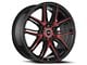 Spec-1 SP-56 Gloss Black and Red Machined 5-Lug Wheel; 17x7.5; 42mm Offset (21-24 Bronco Sport)