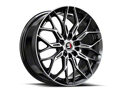 Spec-1 SP-57 Gloss Black and Machined 5-Lug Wheel; 17x7.5; 42mm Offset (21-24 Bronco Sport)