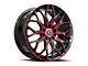 Spec-1 SP-57 Gloss Black and Red Machined 5-Lug Wheel; 17x7.5; 42mm Offset (21-24 Bronco Sport)