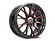 Spec-1 SP-59 Gloss Black and Red Machined 5-Lug Wheel; 17x7.5; 42mm Offset (21-24 Bronco Sport)