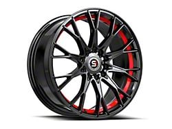 Spec-1 SP-59 Gloss Black and Red Undercut 5-Lug Wheel; 17x7.5; 42mm Offset (21-24 Bronco Sport)