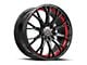 Spec-1 SP-59 Gloss Black and Red Undercut 5-Lug Wheel; 17x7.5; 42mm Offset (21-24 Bronco Sport)