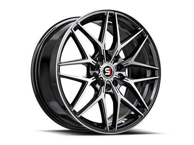 Spec-1 SP-60 Gloss Black and Machined 5-Lug Wheel; 17x7.5; 42mm Offset (21-24 Bronco Sport)