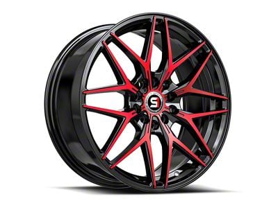 Spec-1 SP-60 Gloss Black and Red Machined 5-Lug Wheel; 17x7.5; 42mm Offset (21-25 Bronco Sport)