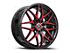 Spec-1 SP-60 Gloss Black and Red Machined 5-Lug Wheel; 17x7.5; 42mm Offset (21-24 Bronco Sport)