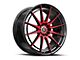 Spec-1 SP-64 Gloss Black and Red Machined 5-Lug Wheel; 17x8; 42mm Offset (21-24 Bronco Sport)