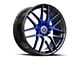 Spec-1 SP-65 Gloss Black and Blue Machined 5-Lug Wheel; 17x8; 42mm Offset (21-24 Bronco Sport)