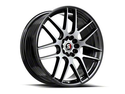 Spec-1 SP-65 Gloss Black and Machined 5-Lug Wheel; 17x8; 42mm Offset (21-24 Bronco Sport)