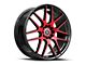 Spec-1 SP-65 Gloss Black and Red Machined 5-Lug Wheel; 17x8; 42mm Offset (21-24 Bronco Sport)