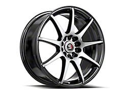 Spec-1 SP-67 Gloss Black and Machined 5-Lug Wheel; 17x7; 42mm Offset (21-24 Bronco Sport)