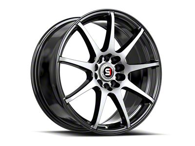 Spec-1 SP-67 Gloss Black and Machined 5-Lug Wheel; 17x7; 42mm Offset (21-24 Bronco Sport)