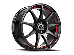 Spec-1 SP-67 Gloss Black and Red Line 5-Lug Wheel; 17x7; 42mm Offset (21-24 Bronco Sport)