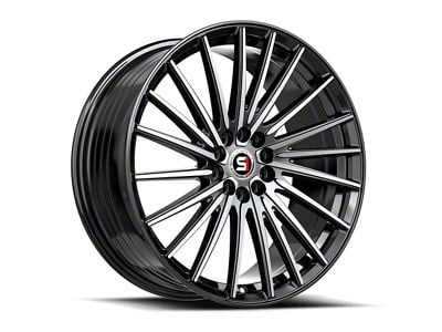 Spec-1 SP-68 Gloss Black and Machined 5-Lug Wheel; 17x7.5; 42mm Offset (21-24 Bronco Sport)