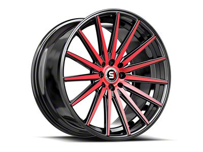 Spec-1 SP-69 Gloss Black and Red Machined 5-Lug Wheel; 17x7.5; 42mm Offset (21-24 Bronco Sport)