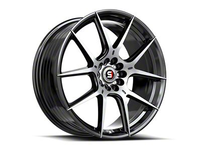 Spec-1 SP-71 Gloss Black and Machined 5-Lug Wheel; 17x8; 42mm Offset (21-24 Bronco Sport)