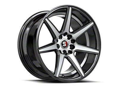 Spec-1 SP-73 Gloss Black Machined and Undercut 5-Lug Wheel; 17x7.5; 42mm Offset (21-24 Bronco Sport)