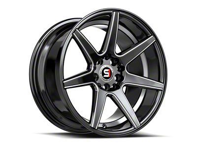 Spec-1 SP-73 Gloss Black Milled and Undercut 5-Lug Wheel; 17x7.5; 42mm Offset (21-24 Bronco Sport)