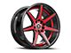 Spec-1 SP-73 Gloss Black Red Machined and Undercut 5-Lug Wheel; 17x7.5; 42mm Offset (21-24 Bronco Sport)