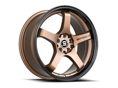 Spec-1 SPT-31 Matte Bronze and Black Lip 5-Lug Wheel; 17x7.5; 42mm Offset (21-24 Bronco Sport)