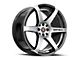 Spec-1 SPT-32 Gloss Black and Machined 5-Lug Wheel; 17x8; 42mm Offset (21-24 Bronco Sport)