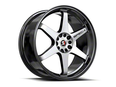 Spec-1 SPT-33 Gloss Black and Machined 5-Lug Wheel; 17x8; 38mm Offset (21-24 Bronco Sport)