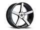 Spec-1 SP-36 Gloss Black and Brushed Wheel; 20x8.5; 38mm Offset (84-01 Jeep Cherokee XJ)