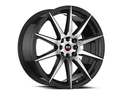 Spec-1 SP-51 Gloss Black and Machined Wheel; 17x7.5; 42mm Offset (84-01 Jeep Cherokee XJ)