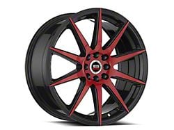 Spec-1 SP-51 Gloss Black and Red Machined Wheel; 18x8; 38mm Offset (84-01 Jeep Cherokee XJ)