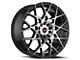 Spec-1 SP-52 Gloss Black and Machined Wheel; 17x7.5; 42mm Offset (84-01 Jeep Cherokee XJ)