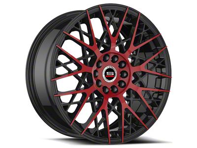 Spec-1 SP-53 Gloss Black and Red Machined Wheel; 17x7.5; 42mm Offset (14-23 Jeep Cherokee KL)