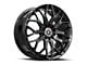 Spec-1 SP-57 Gloss Black Wheel; 17x7.5; 42mm Offset (84-01 Jeep Cherokee XJ)