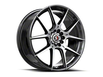 Spec-1 SP-71 Gloss Black and Machined Wheel; 17x8; 42mm Offset (14-23 Jeep Cherokee KL)