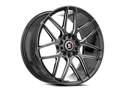 Spec-1 SP-78 Gloss Black and Milled Wheel; 18x8; 35mm Offset (84-01 Jeep Cherokee XJ)