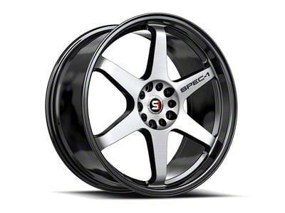 Spec-1 SPT-33 Gloss Black and Machined Wheel; 17x8; 38mm Offset (84-01 Jeep Cherokee XJ)