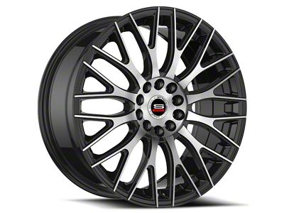 Spec-1 SP-55 Gloss Black and Machined Wheel; 20x8.5; 38mm Offset (93-98 Jeep Grand Cherokee ZJ)