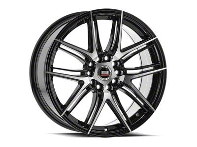 Spec-1 SP-56 Gloss Black and Machined Wheel; 18x8; 38mm Offset (93-98 Jeep Grand Cherokee ZJ)