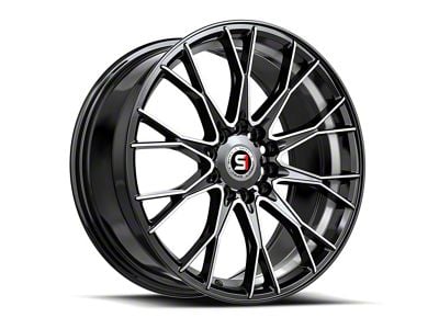 Spec-1 SP-59 Gloss Black Machined and Undercut Wheel; 17x7.5; 42mm Offset (93-98 Jeep Grand Cherokee ZJ)