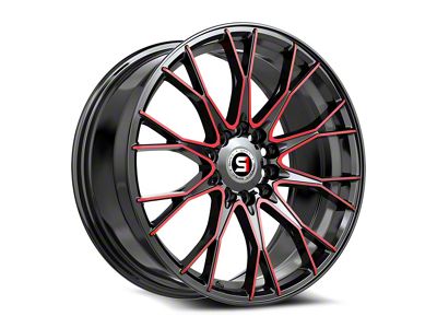 Spec-1 SP-59 Gloss Black and Red Machined Wheel; 18x8; 38mm Offset (93-98 Jeep Grand Cherokee ZJ)