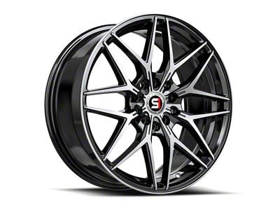 Spec-1 SP-60 Gloss Black and Machined Wheel; 18x8; 38mm Offset (93-98 Jeep Grand Cherokee ZJ)