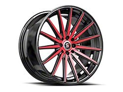 Spec-1 SP-69 Gloss Black and Red Machined Wheel; 20x8.5; 38mm Offset (93-98 Jeep Grand Cherokee ZJ)