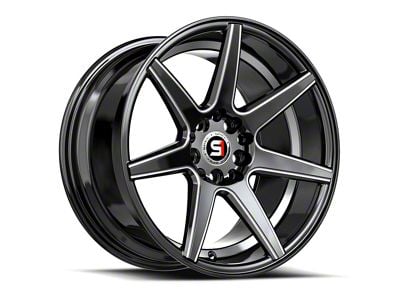 Spec-1 SP-73 Gloss Black Milled and Undercut Wheel; 17x7.5; 42mm Offset (93-98 Jeep Grand Cherokee ZJ)