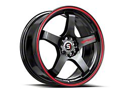 Spec-1 SPT-31 Gloss Black and Red Line Wheel; 20x9; 38mm Offset (93-98 Jeep Grand Cherokee ZJ)