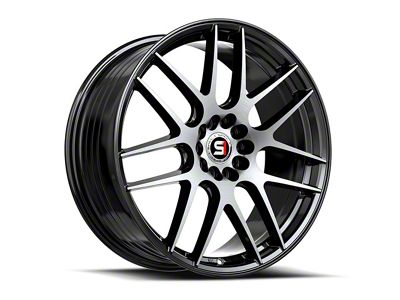 Spec-1 SP-65 Gloss Black and Machined Wheel; 17x8; 42mm Offset (15-23 Jeep Renegade BU)