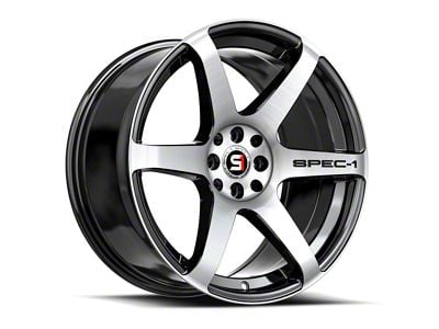 Spec-1 SPT-32 Gloss Black and Machined Wheel; 17x8; 42mm Offset (15-23 Jeep Renegade BU)