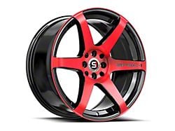 Spec-1 SPT-32 Gloss Black and Red Machined Wheel; 17x8; 42mm Offset (15-23 Jeep Renegade BU)