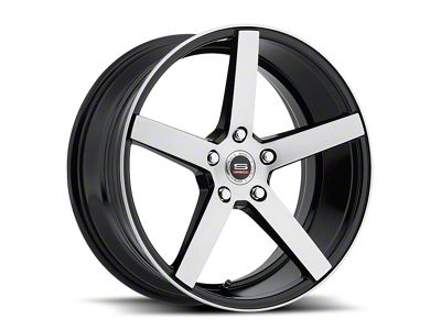 Spec-1 SP-36 Gloss Black and Brushed Wheel; 20x8.5; 38mm Offset (97-06 Jeep Wrangler TJ)