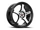 Spec-1 SPT-31 Gloss Black and Machined Wheel; 19x8.5; 38mm Offset (97-06 Jeep Wrangler TJ)