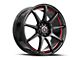 Spec-1 SP-67 Gloss Black and Red Line 5-Lug Wheel; 17x7; 42mm Offset (05-15 Tacoma)