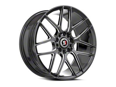 Spec-1 SP-78 Gloss Black and Milled 5-Lug Wheel; 17x7.5; 35mm Offset (05-15 Tacoma)